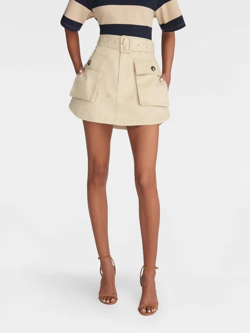 Mini Flared Cargo Skirt